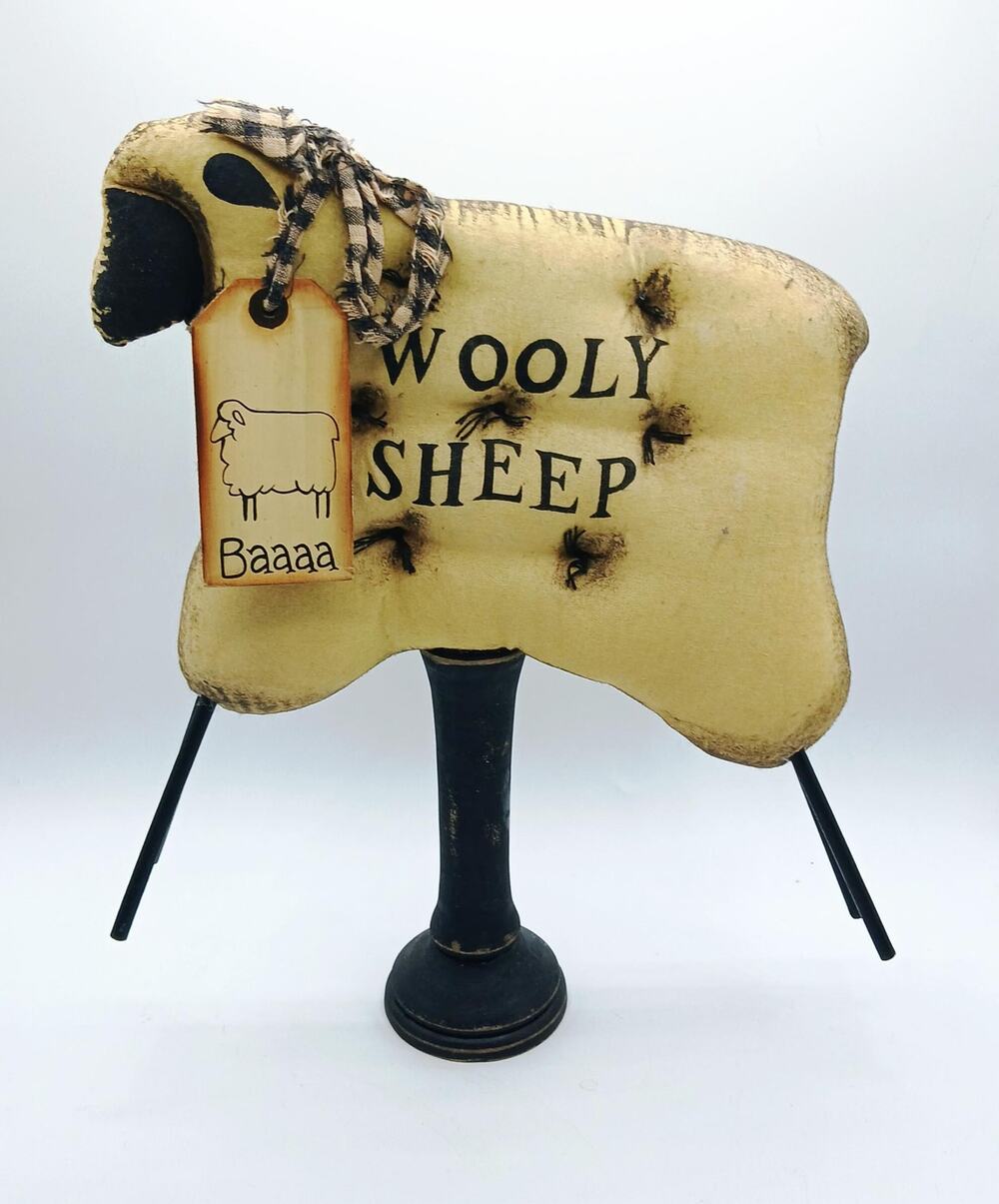 Primitive Wooly Sheep Farmhouse Decoration